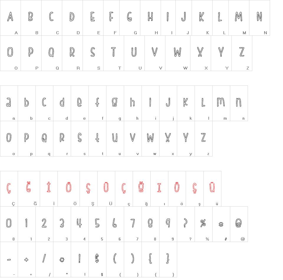 FishFingers Outline font
